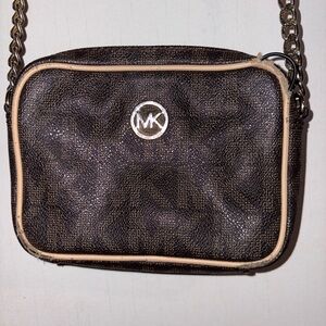 Michael Kors Black and Cream Crossbody Bag